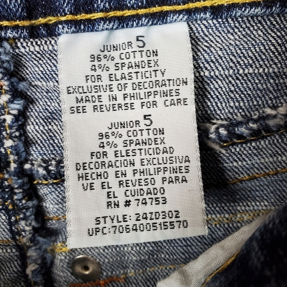 Denim Mini  Skirt Junior 5 Flap Pocket no boundaries Stretch Festival Rodeo - Picture 4 of 11